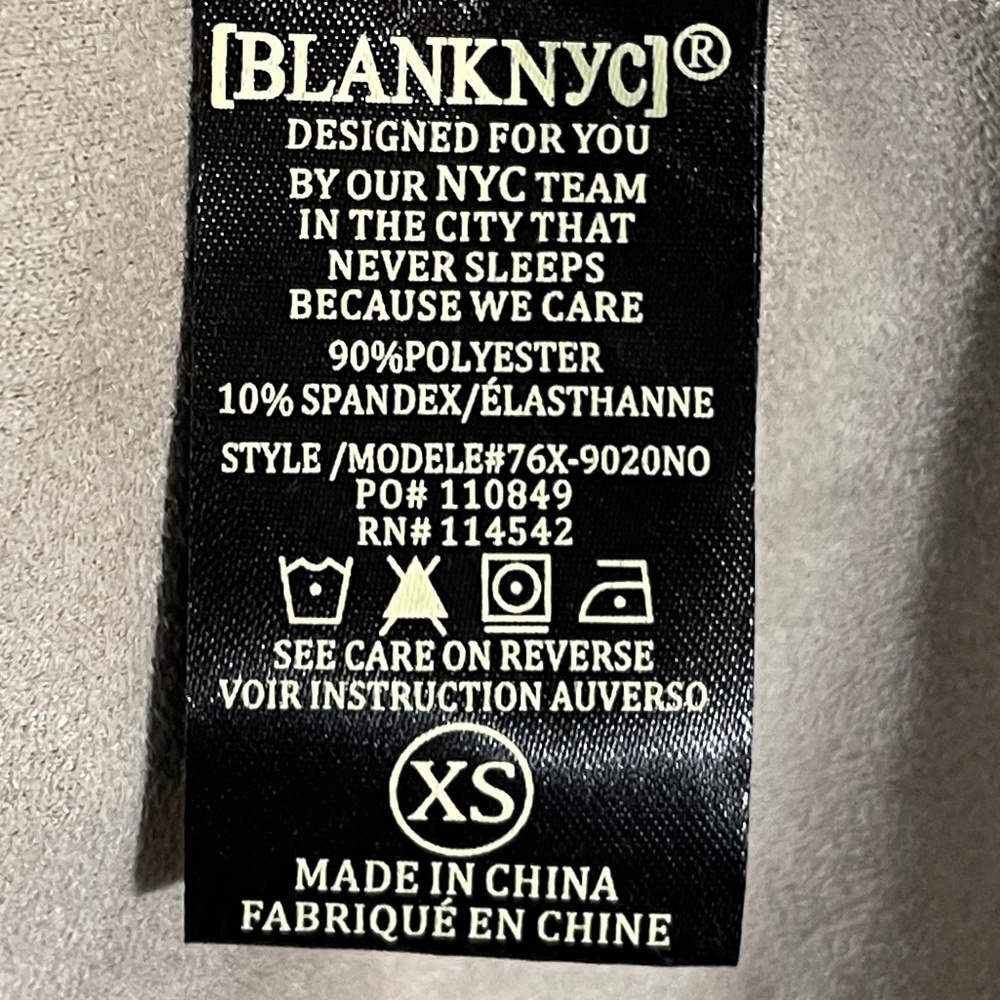 BlankNYC Taupe Suede Zip Jacket Size XS - Picture 5 of 6